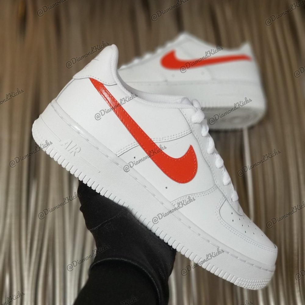 Custom Nike Air Force 1 Custom White Orange